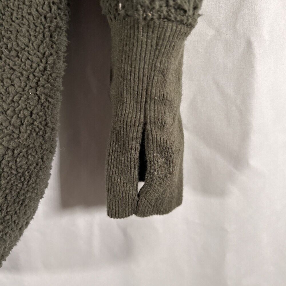Offline Aerie Sweater Women's XS Green Fleece 1/4 Zip Pockets Polyester Pullover - Picture 9 of 9
